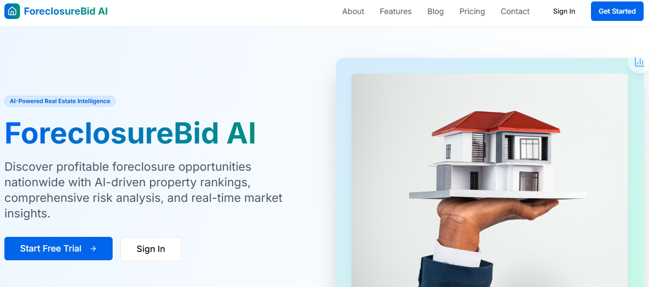 Foreclosurebid AI project interface